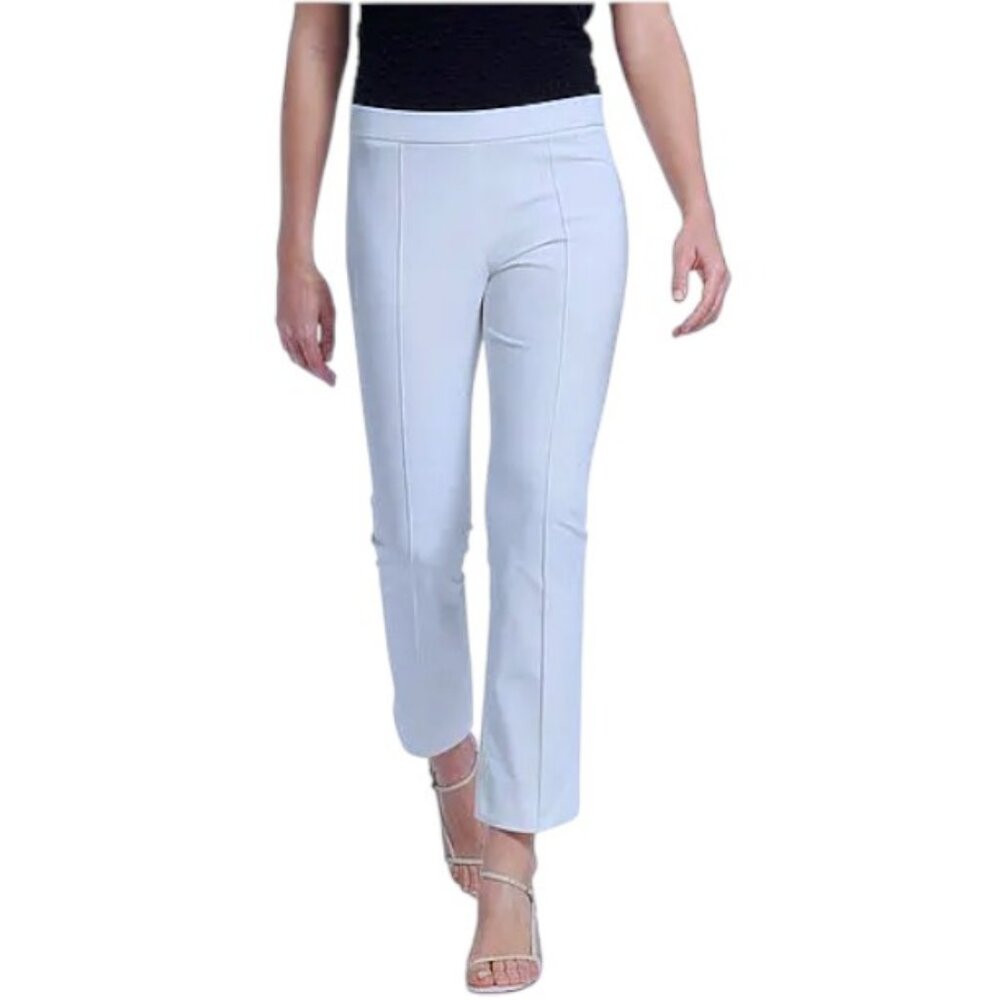 Raffaello Rossi powder blue Macy 6/8 cropped kick-flared pants size 32